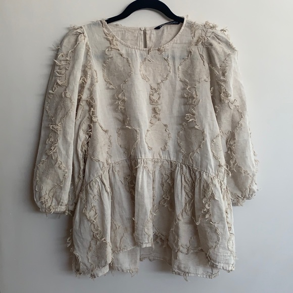 Zara Tops - Zara linen peplum top
